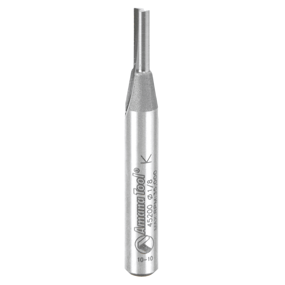 1/8" x 2" Straight Plunge Bit, 2-Flute, 1/4" Shank