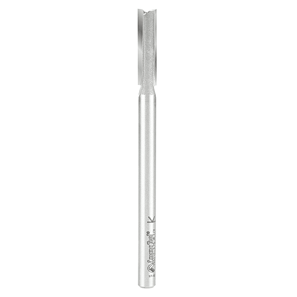 1/4" x 3-3/4" High Production Straight Plunge Router Bit, 2-Flute, 1/4" Shank