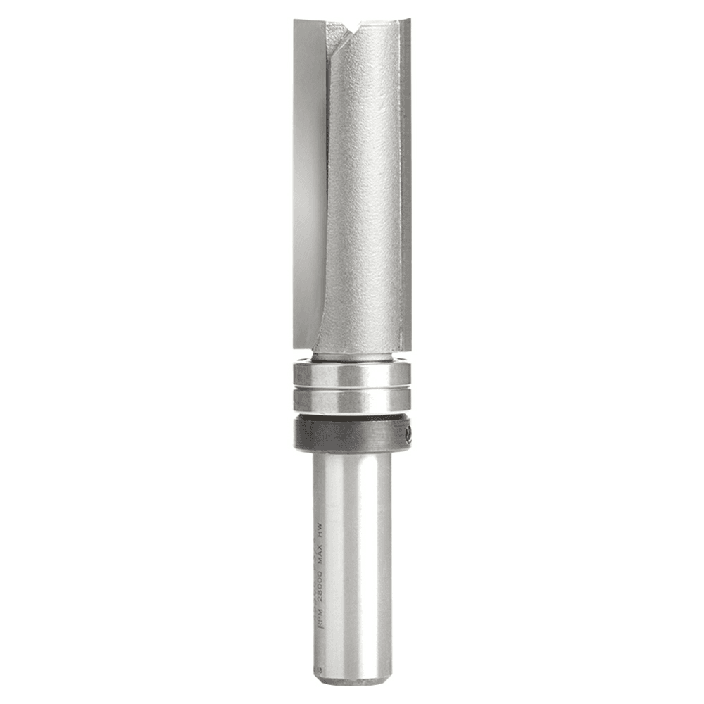 3/4" x 4" Flush Trim Plunge Template Router Bit with 2 Upper Ball Bearing, 2-Flute, 1/2" Shank