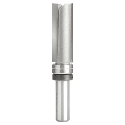 3/4" x 4" Flush Trim Plunge Template Router Bit with 2 Upper Ball Bearing, 2-Flute, 1/2" Shank