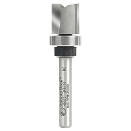 9/16" x 2-5/16" Flush Trim Plunge Template Router Bit with Oversized Upper Ball Bearing, 2-Flute, 1/4" Shank