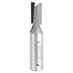 10mm x 2-1/2" Straight Plunge Router Bit, 2-Flute, 1/2" Shank