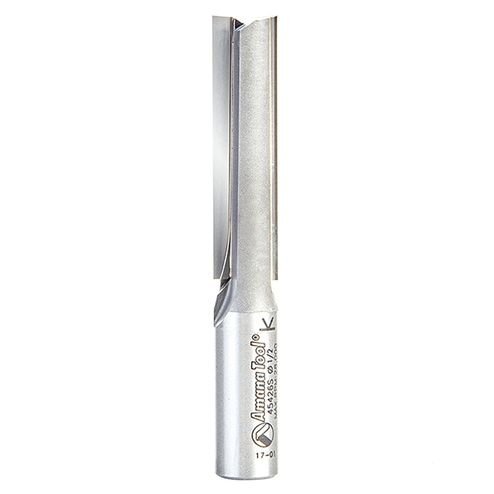 1/2" x 3-1/2" Straight Plunge Router Bit, 2-Flute, 1/2" Shank