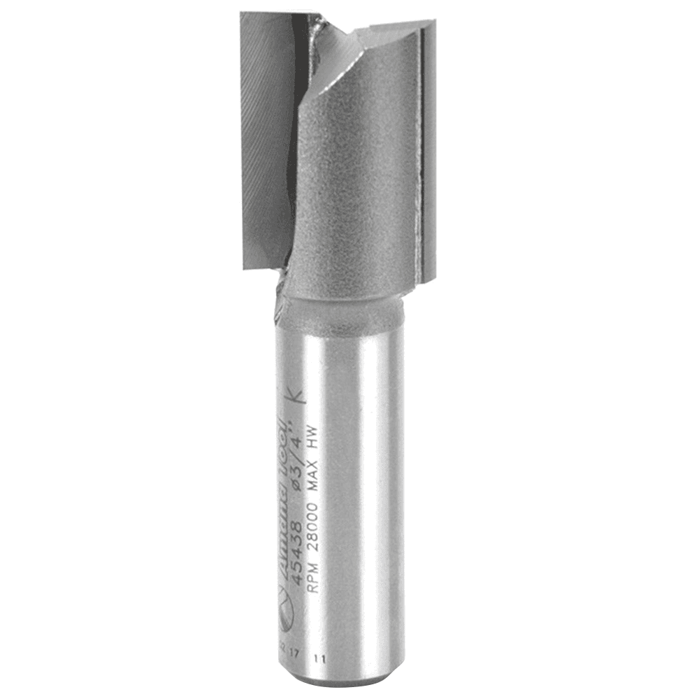 3/4" x 2-5/8" Straight Plunge Bit, 2-Flute, 1/2" Shank