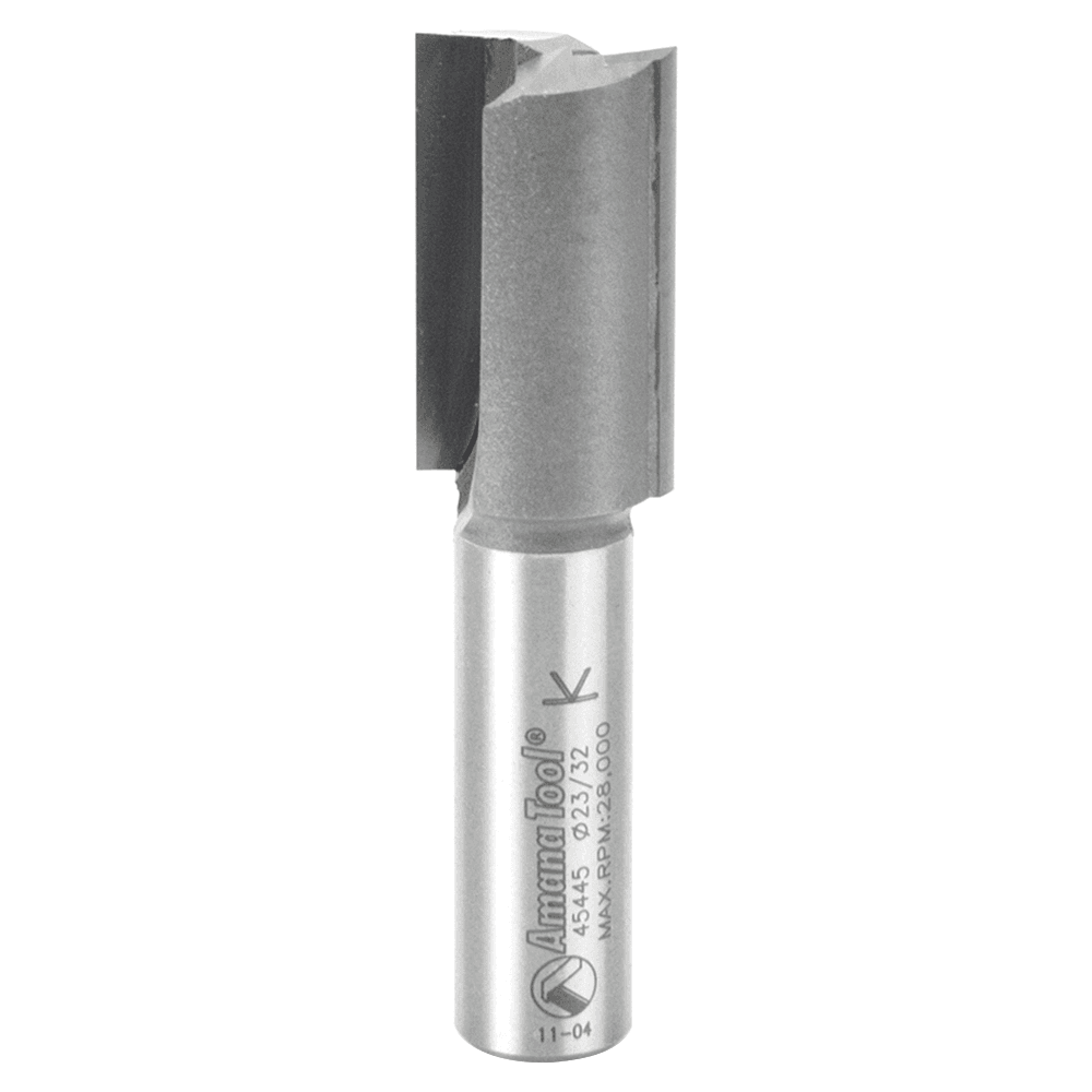 23/32" x 2-7/8" Dado Plunge Bit, 2-Flute, 1/2" Shank