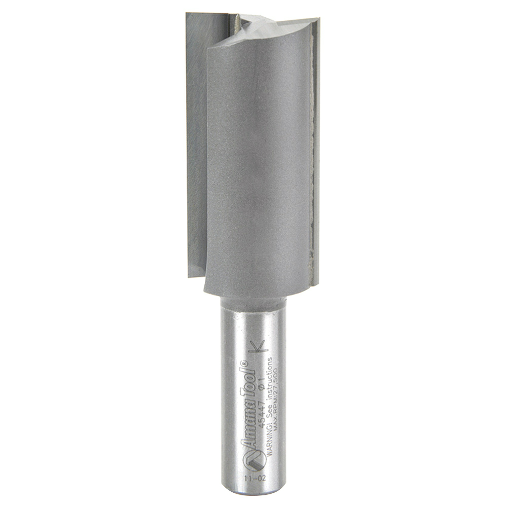 1" x 3-5/8" High Production Straight Plunge Router Bit, 2-Flute, 1/2" Shank