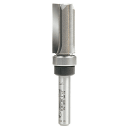 1/2" x 2-1/2" Flush Trim Plunge Template Router Bit with Upper Ball Bearing, 3-Flute, 1/4" Shank