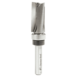 1/2" x 2-1/2" Up Shear Flush Trim Plunge Template Router Bit with Upper Ball Bearing, 3-Flute, 1/4" Shank