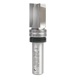 3/4" x 3" Flush Trim Plunge Template Router Bit with Upper Ball Bearing, 3-Flute, 1/2" Shank