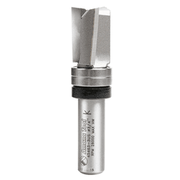 3/4" x 3" Up Shear Flush Trim Plunge Template Router Bit with Upper Ball Bearing, 3-Flute, 1/2" Shank