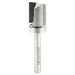 0.615"" x 2-1/2" Straight Plunge Bit with Upper Ball Bearing, 2-Flute, 1/4" Shank