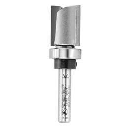 5/8" x 2-1/2" Flush Trim Plunge Template with Upper Ball Bearing, 2-Flute, 1/4" Shank