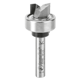 1/2" x 1-7/8" Flush Trim Plunge Template Router Bit with Oversized Upper Ball Bearing, 2-Flute, 1/4" Shank
