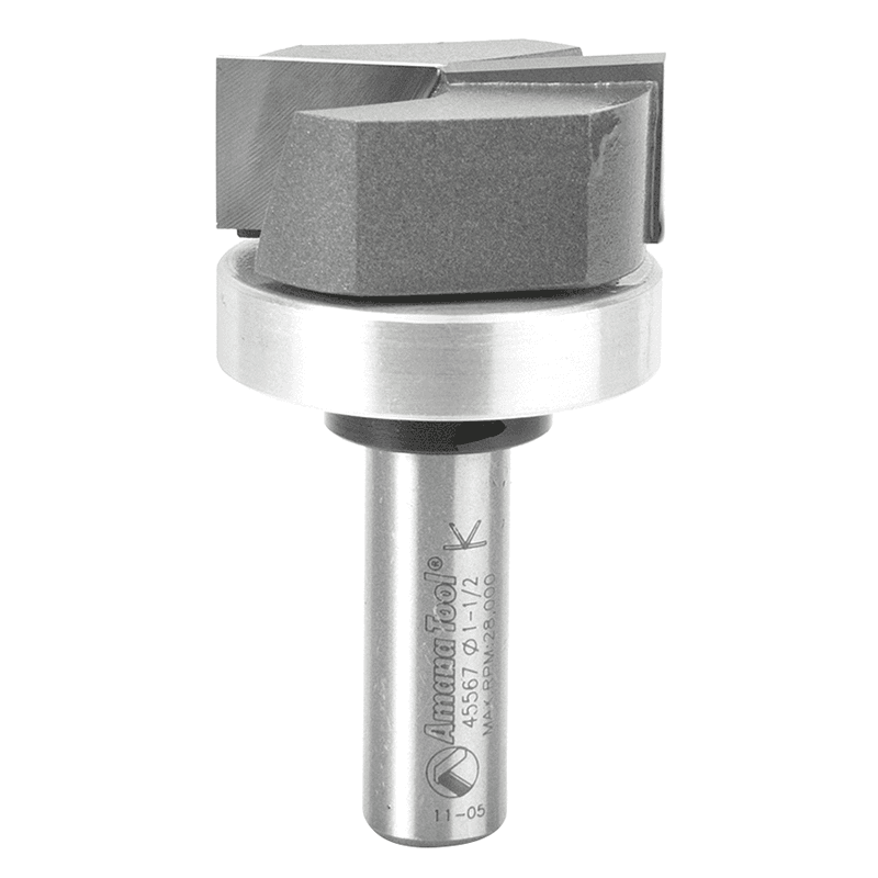 1-1/2" x 2-3/4" Bottom Cleaning Router Bit, 2-Flute, 1/2" Shank