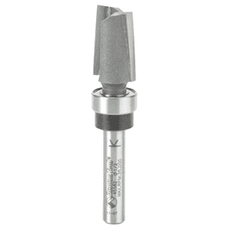 1/2" Dia x 3/4" Carbide Tipped Mortising with Upper Ball Bearing, 2 Flutes, 1/4" Shank