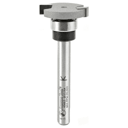 0.894" x 2-1/4" Straight Dedicated Cutter Flooring Bit with Upper Ball Bearing, 2-Flute, 1/4" Shank