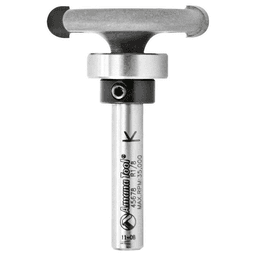 45678 1-1/4" x 1/8" Radius Rounded Dedicated Cutter Flooring Bit with Upper Ball Bearing, 2-Flute, 1/4" Shank
