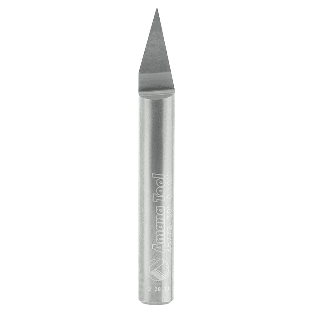 2-1/4" x 0.010" Tip Signmaking Engraving Router Bit, 1/4" Shank