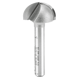 3/4" x 1-3/4" x 3/8" Radius Core Box Router Bit, 1/4" Shank