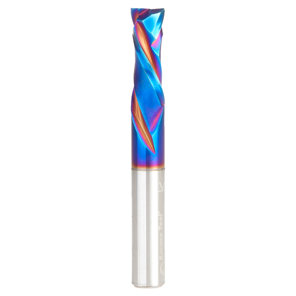 5/16" Dia x 7/8" CNC Solid Carbide Spektra Extreme Tool Life Coated Compression Spiral Bit, 1 Flute, 5/16" Shank