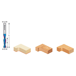 46102-K-5 1/4" x 2-1/2" Up-Cut Spektra Extreme Tool Life Coated Spiral Plunge Bit, 2-Flute, 1/4" Shank (5/Pack)