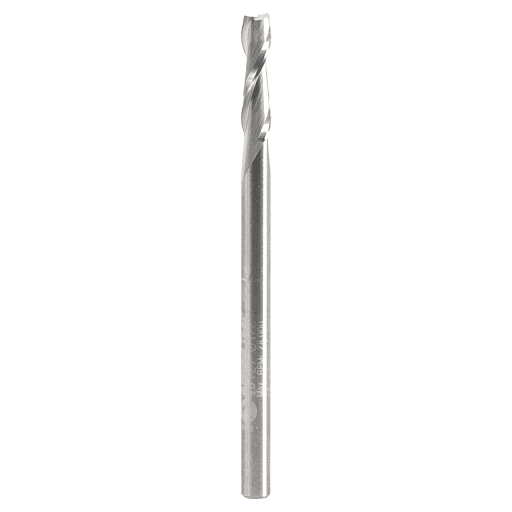 1/8" x 2" Long Up-Cut Spiral Plunge Bit, 2-Flute, 1/8" Shank