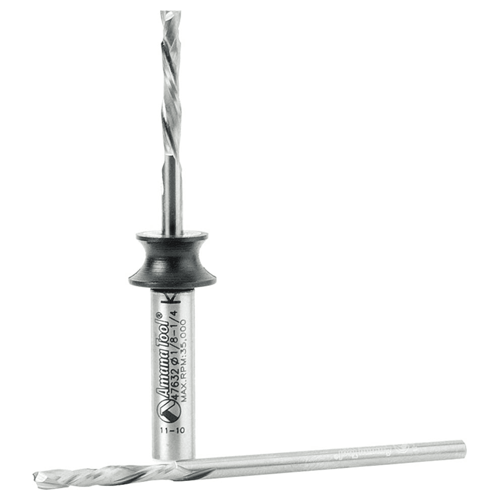1/8" x 2-1/2" Two Compression Bit/One Router Adapter, 1/4" Shank