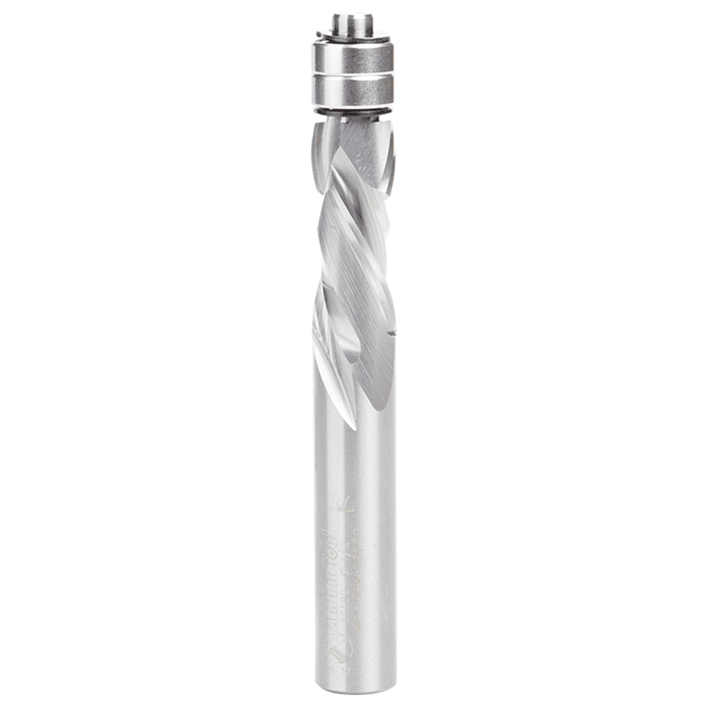 1/2" x 4" Compression Spiral Bit with Double Ball Bearing, 2-Flute, 1/2" Shank