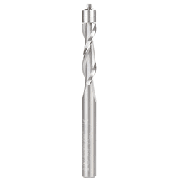 1/4" x 3" Up-Cut Ultra Flush Trim Spiral Bit with Double Ball Bearing, 1/4" Shank