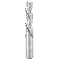1/2" x 4" Down-Cut Roughing Spiral Chipbreaker Router Bit, 3-Flute, 1/2" Shank