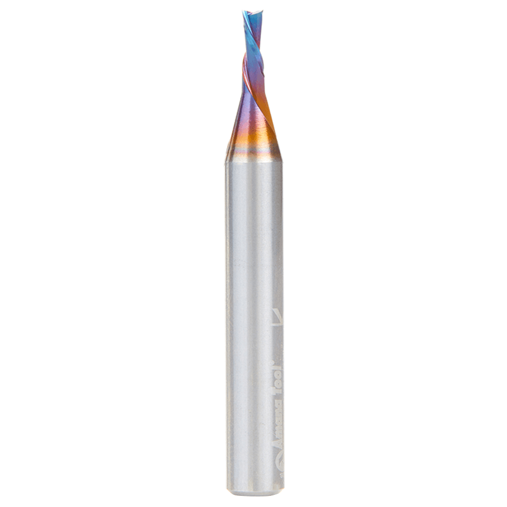 3/32" x 2" Down-Cut Spektra Extreme Tool Life Coated Spiral Plunge Bit, 2-Flute, 1/4" Shank