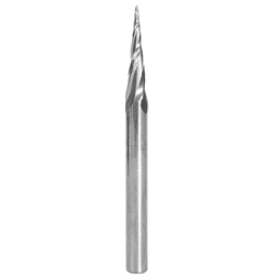 1/32" x 3" CNC 2D/3D Carving Tapered Ball Tip Up-Cut Spiral Router Bit, 3-Flute, 1/4" Shank