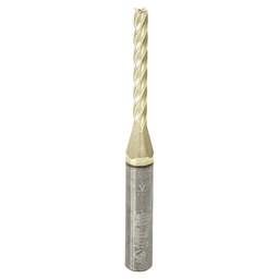1/8" x 2-1/2" CNC 2D/3D Carving Flat Bottom ZrN Coated Router Bit, 4-Flute, 1/4" Shank
