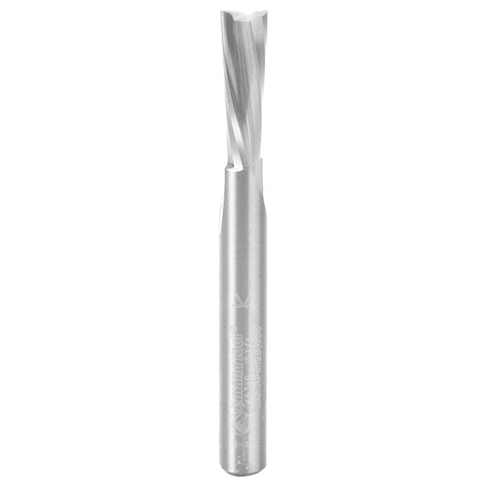 1/4" x 2-1/2" Down-Cut Spiral Plunge Bit for Solid Wood, 2-Flute, 1/4" Shank