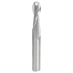3/8" x 3" Up-Cut Ball Nose Spiral Router Bit, 2-Flute, 3/8" Shank