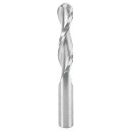 1/2" x 4" Up-Cut Ball Nose Spiral Router Bit, 2-Flute, 1/2" Shank