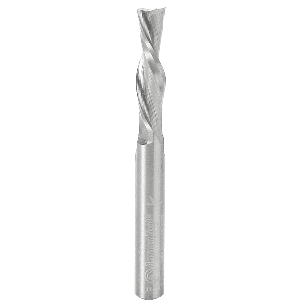 1/4" x 2-1/2" Down-Cut Spiral Plunge Bit, 2-Flute, 1/4" Shank, 1" Cutting Height