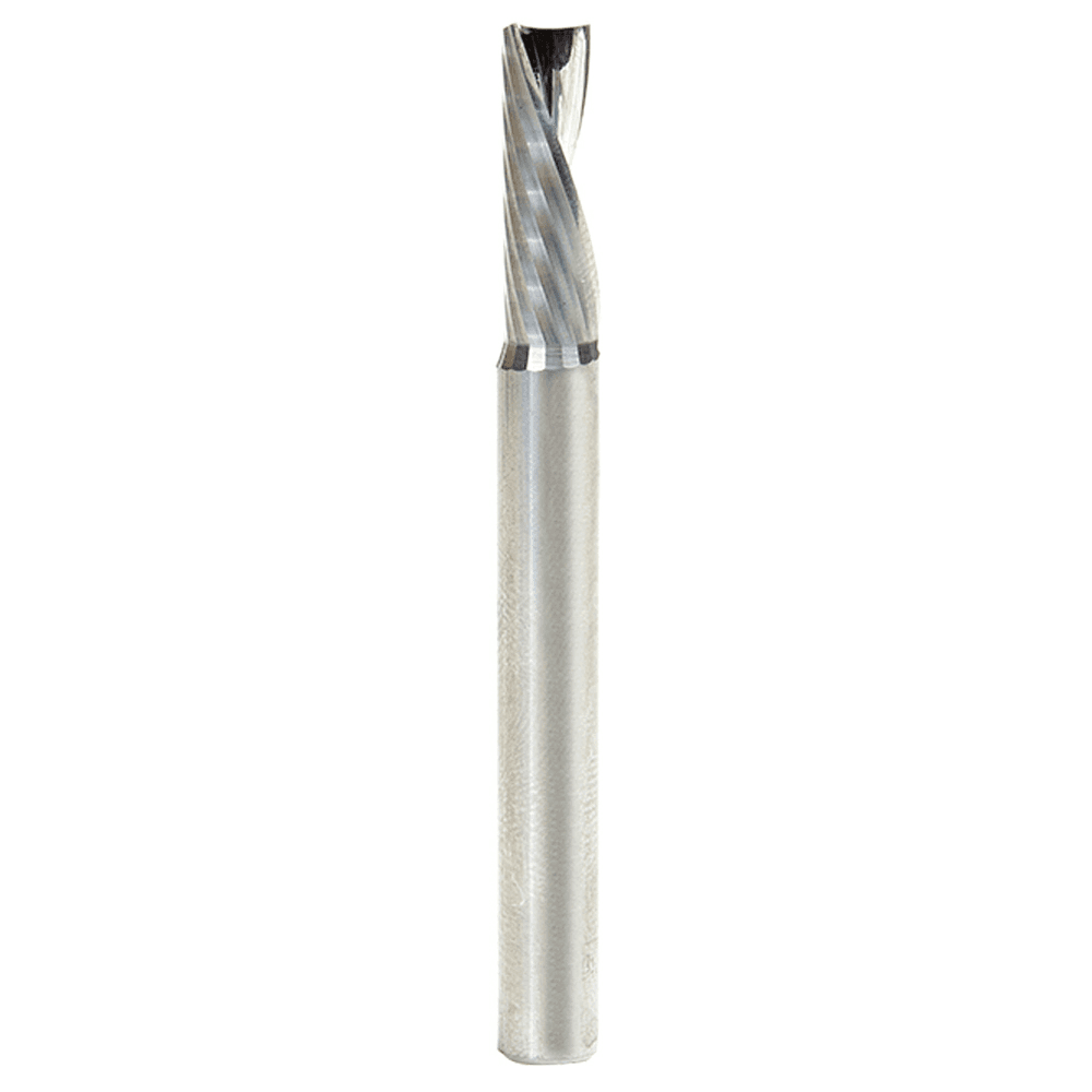 1/4" x 2-1/2" Acrylic Cutting 'O' Down-Cut Slow Spiral Router Bit, 1-Flute, 1/4" Shank