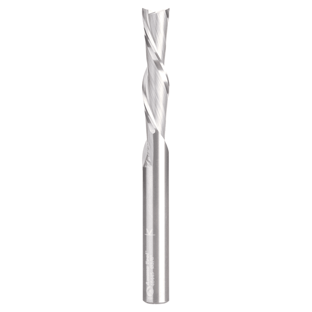 3/8" Dia x 1-5/8" Solid Carbide Down-Cut Extra Long Spiral Plunge Bit, 3/8" Shank for Guitar Bodies on CNC Machines