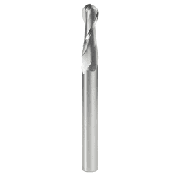 1/2" x 5" Up-Cut Ball Nose Spiral Router Bit, 2-Flute, 1/2" Shank