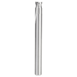1/8" Radius x 1/4" x 2-1/2" Solid Carbide 'O' Flute, Plastic Edge Rounding Straight Router Bit, 2-Flute, 1/4" Shank