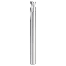 3/16" Radius x 1/4" x 2-1/2" Solid Carbide 'O' Flute, Plastic Edge Rounding Straight Router Bit, 2-Flute, 1/4" Shank