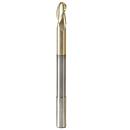 1/2" Dia x 1/4" Radius Extra Long CNC 2D/3D Carving Ball Nose 0.10° Straight Angle Solid Carbide Router Bit, 3-Flute, 1/2" Shank