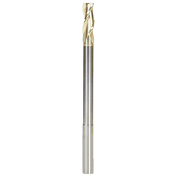 1/2" Dia x 1-1/4" Extra Long CNC 2D/3D Carving Flat Bottom 0.10° Angle Solid Carbide Router Bit, 3 Flute, 1/2" Shank