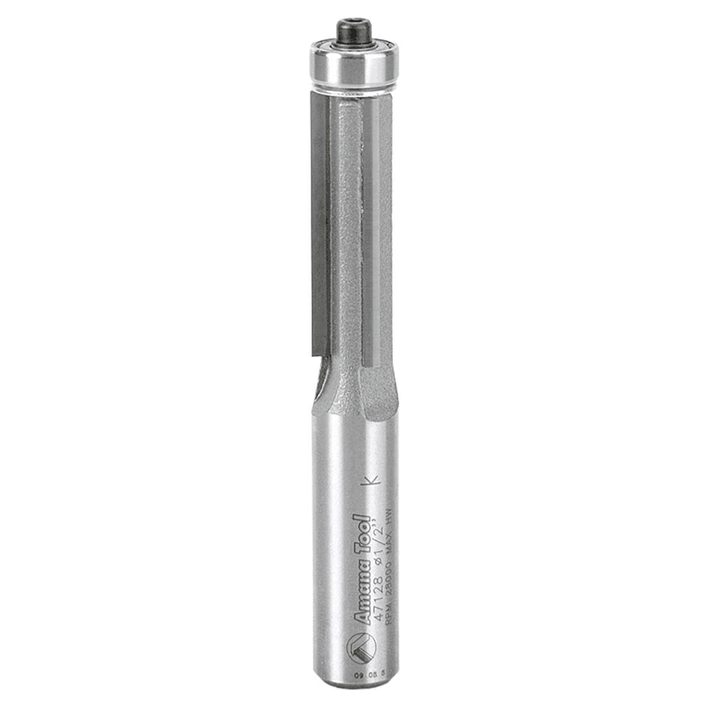 1/2" x 3-7/8" Extra-Long Flush Trim Bit, 3-Flute, 1/2" Shank