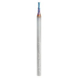 48210-K 1.5mm x 50mm Down-Cut Spektra Extreme Tool Life Coated Spiral Plunge Bit, 2-Flute, 3mm Shank