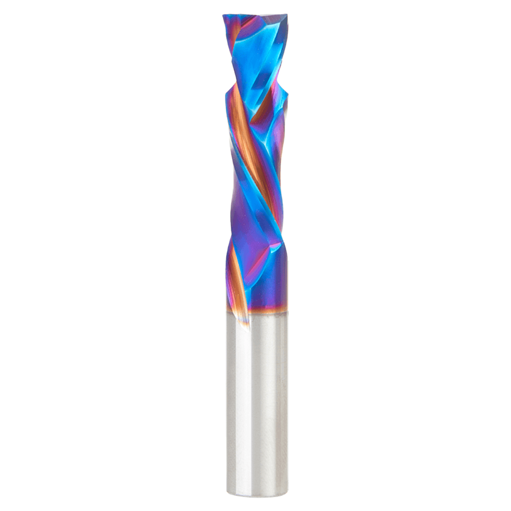 10m Dia m x 35mm CNC Solid Carbide Spektra Extreme Tool Life Coated Compression Spiral Bit, 2 Flute, 10mm Shank