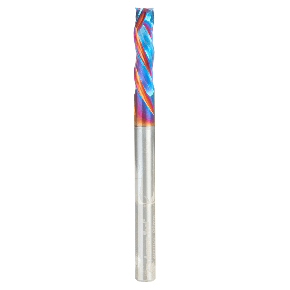 6mm x 22mm CNC Solid Carbide Spektra Extreme Tool Life Coated Compression Spiral Bit, 3-Flute, 6mm Shank