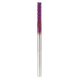 3mm x 50mm Solid Carbide CNC Spektra Extreme Tool Life Coated Down-Cut Spiral Router Bit, 10-Flute, 3mm Shank