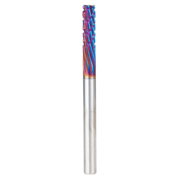 6mm x 75mm Solid Carbide CNC Spektra Extreme Tool Life Coated Down-Cut Spiral Router Bit, 10-Flute, 6mm Shank